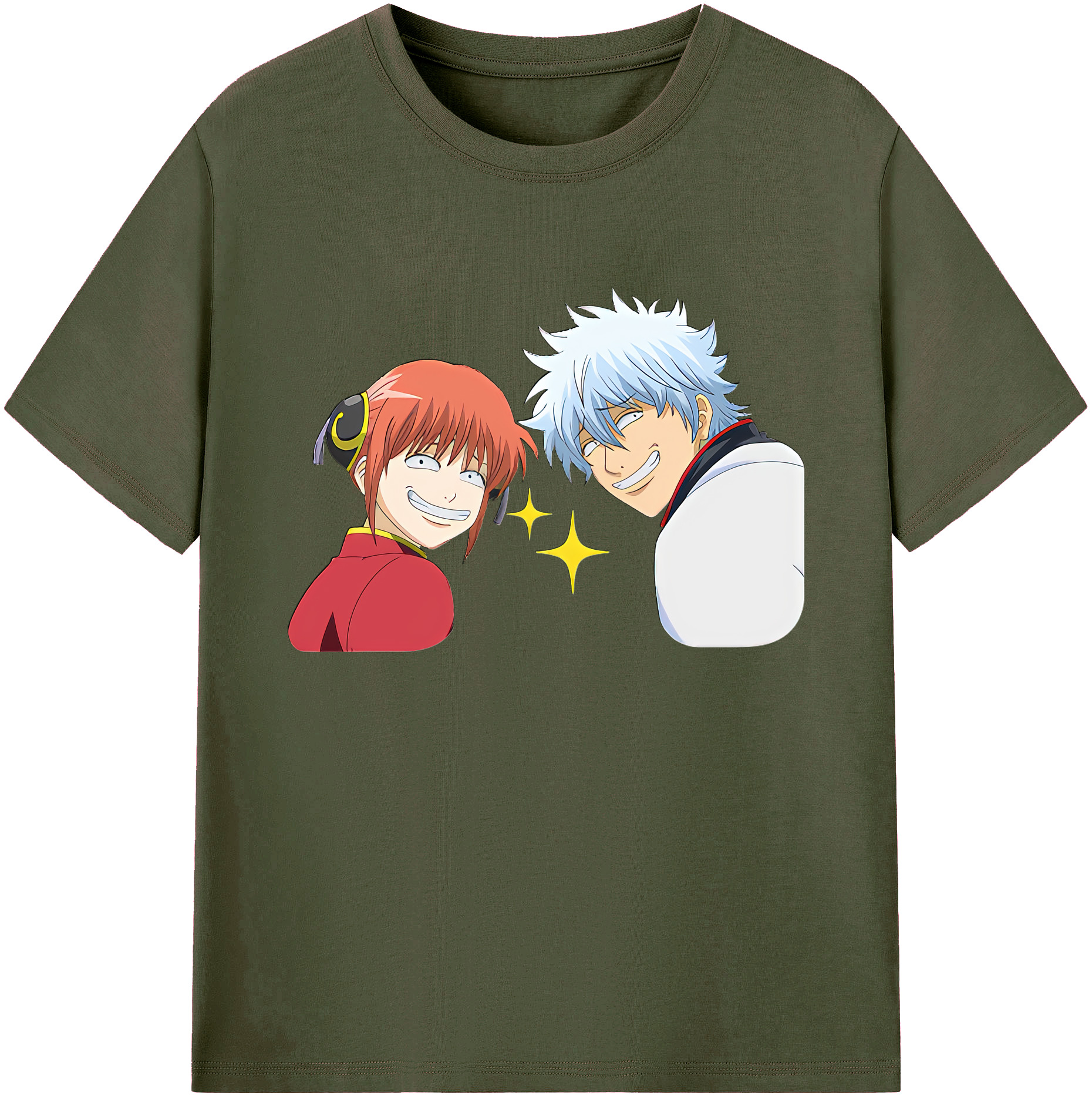 （画像用） ぎんたま 坂田銀時（さかたぎんとき） 神楽 志村新八（しむら しんぱち） GINTAMA Sakata Gintoki Kagura Shimura Shinpachi 綿100％ メンズ半袖Tシャツ｜肌触りやわらか＆通気性